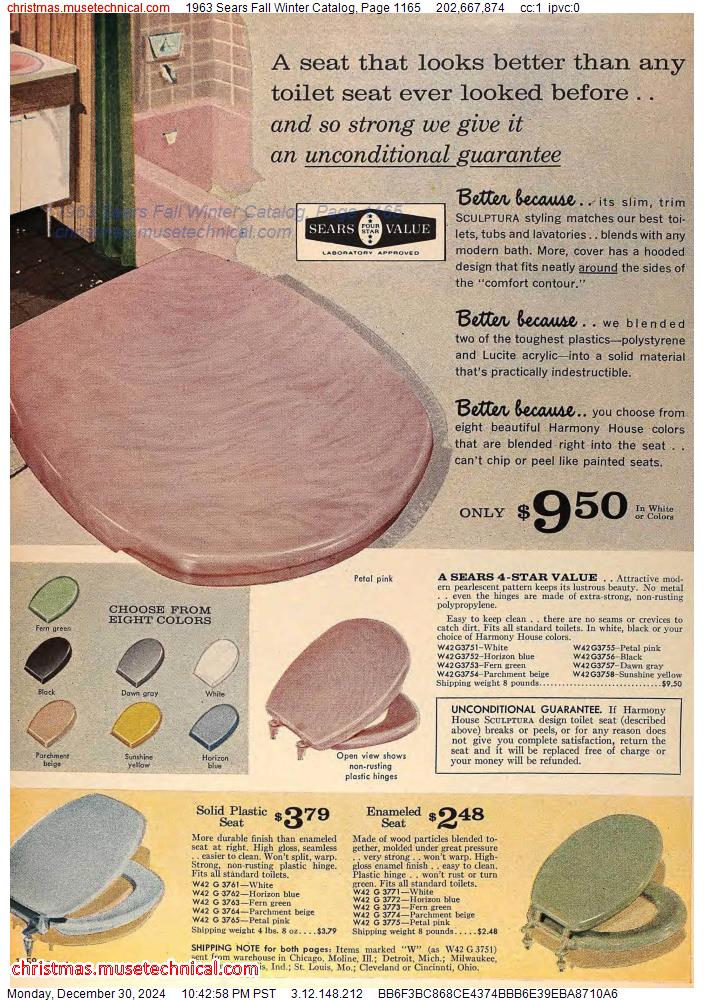 1963 Sears Fall Winter Catalog, Page 1165