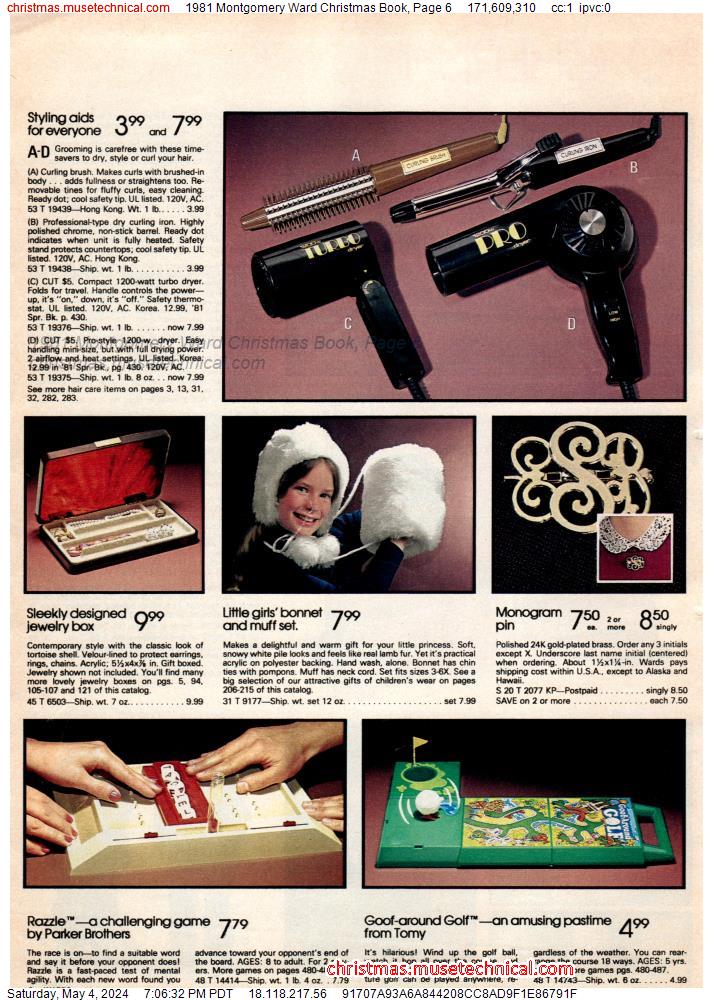 1981 Montgomery Ward Christmas Book, Page 6
