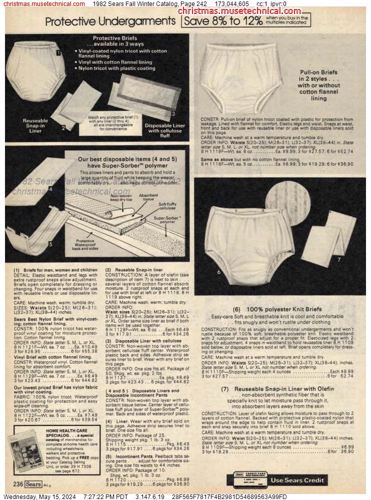 1982 Sears Fall Winter Catalog, Page 242