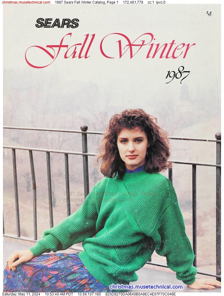 1987 Sears Fall Winter Catalog, Page 1