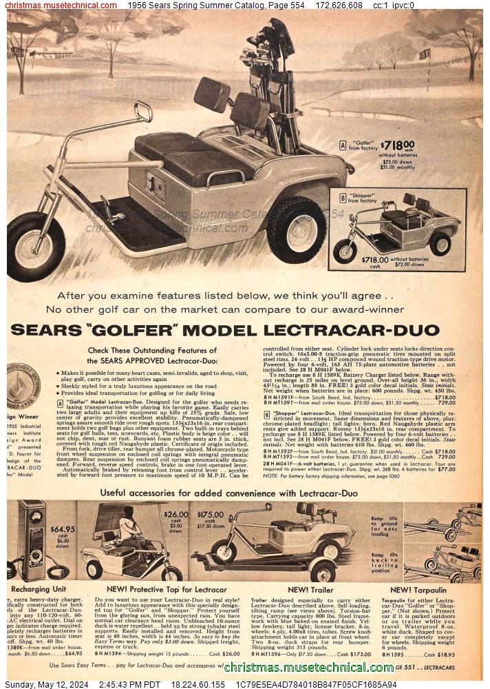 1956 Sears Spring Summer Catalog, Page 554