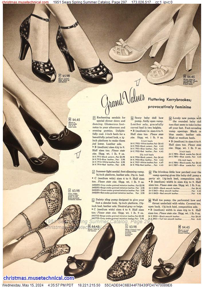 1951 Sears Spring Summer Catalog, Page 297
