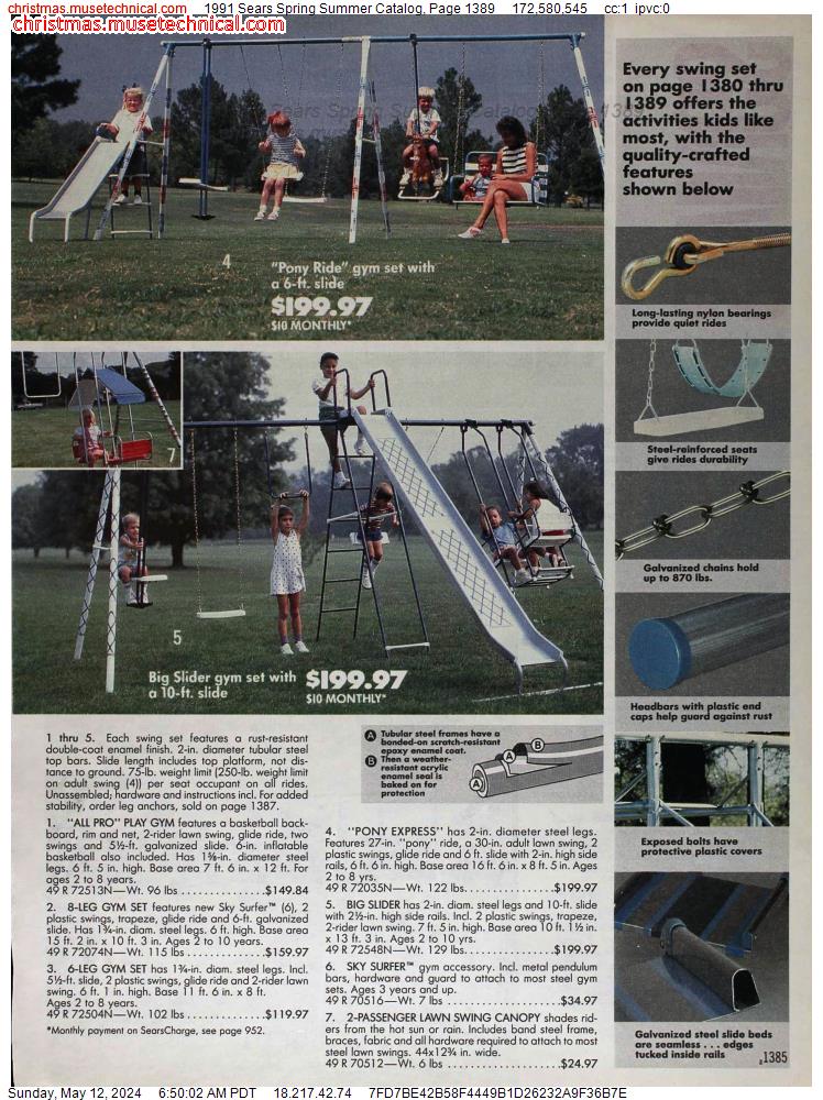 1991 Sears Spring Summer Catalog, Page 1389