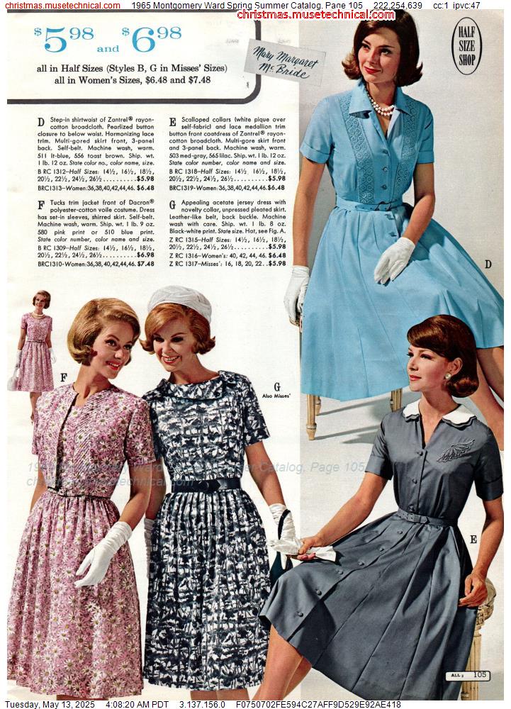 1965 Montgomery Ward Spring Summer Catalog, Page 105