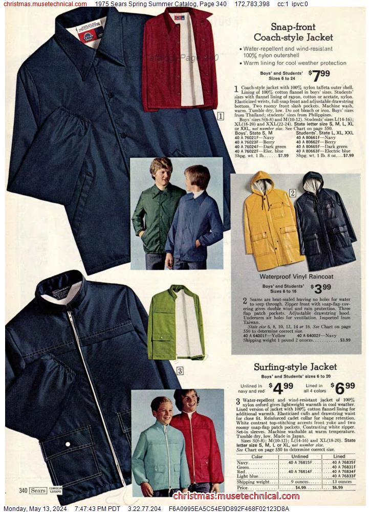 1975 Sears Spring Summer Catalog, Page 340