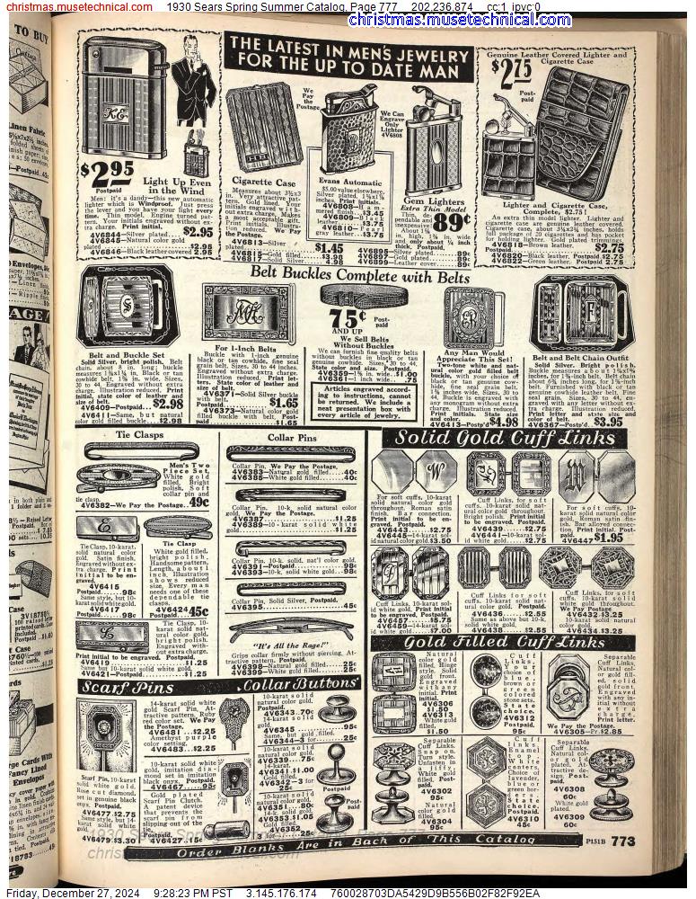 1930 Sears Spring Summer Catalog, Page 777