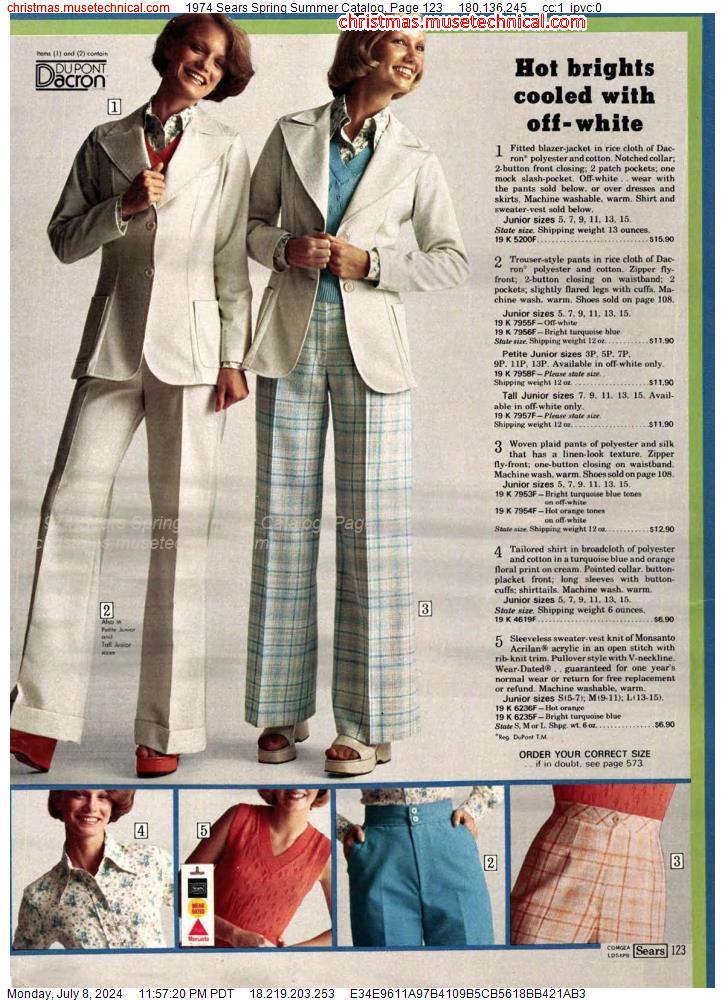 1974 Sears Spring Summer Catalog, Page 123