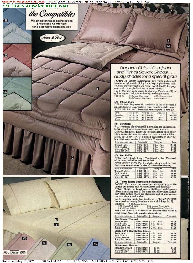 1981 Sears Fall Winter Catalog, Page 1486