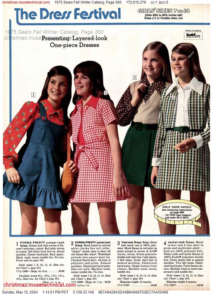 1975 Sears Fall Winter Catalog, Page 360
