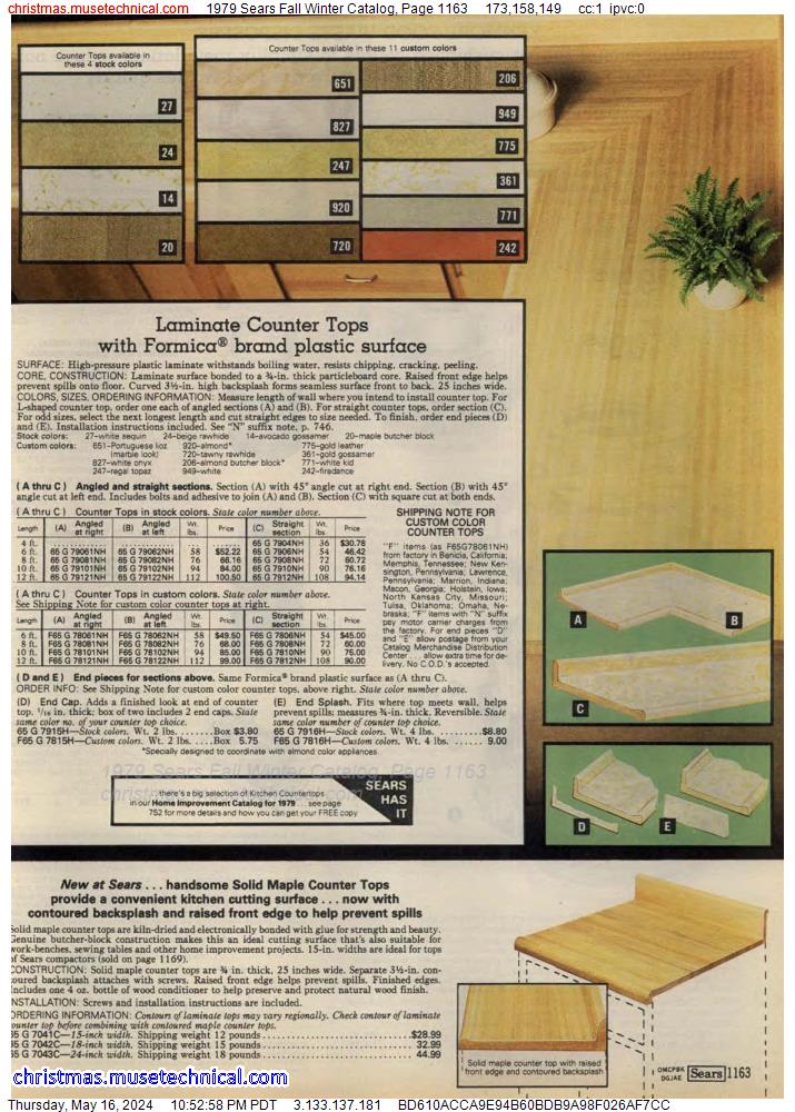 1979 Sears Fall Winter Catalog, Page 1163