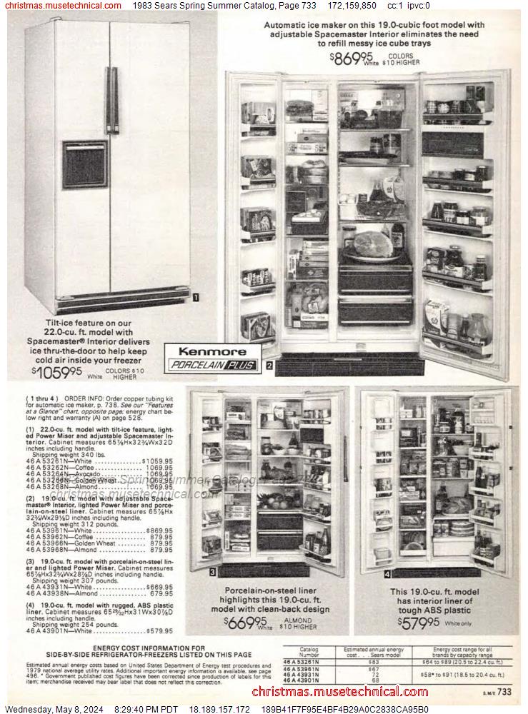 1983 Sears Spring Summer Catalog, Page 733
