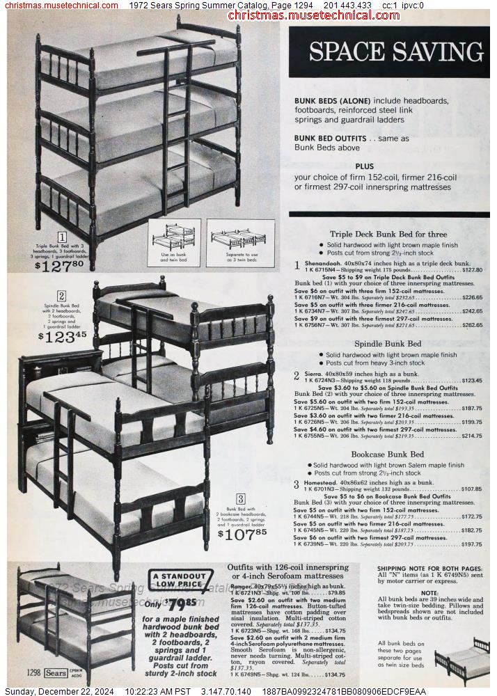 1972 Sears Spring Summer Catalog, Page 1294