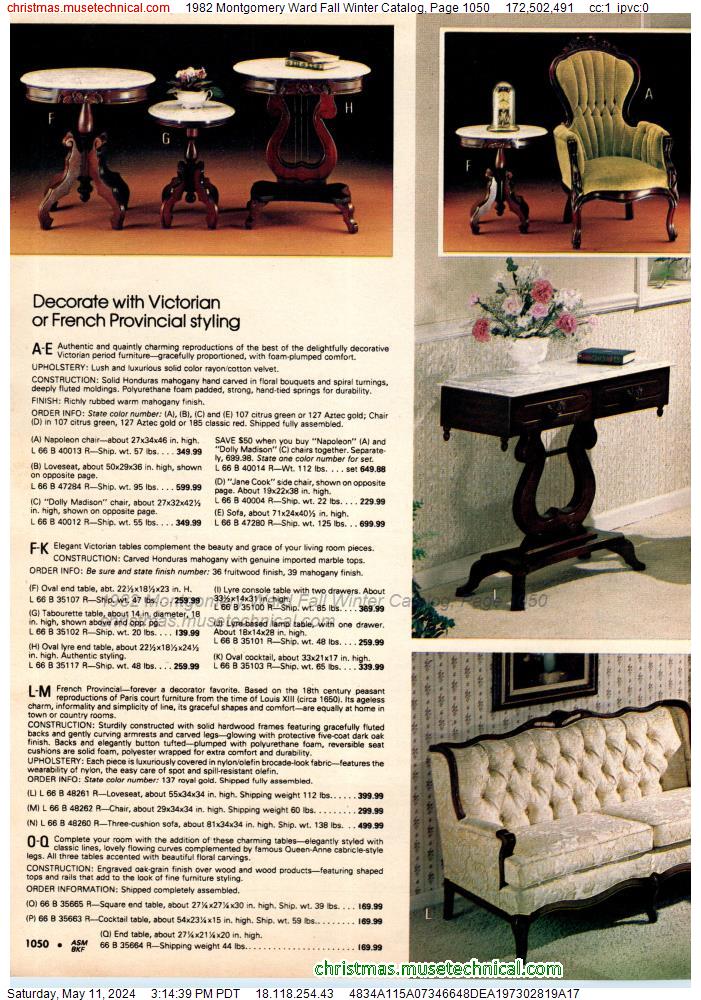 1982 Montgomery Ward Fall Winter Catalog, Page 1050
