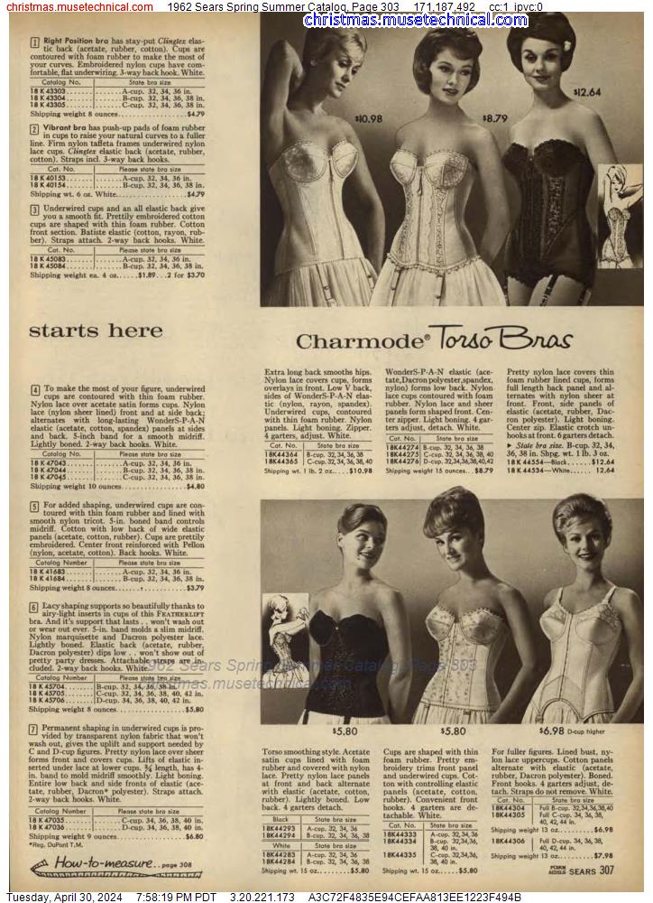 1962 Sears Spring Summer Catalog, Page 303