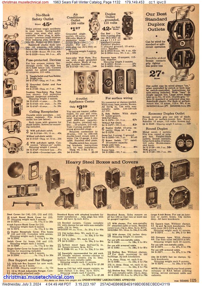 1963 Sears Fall Winter Catalog, Page 1132