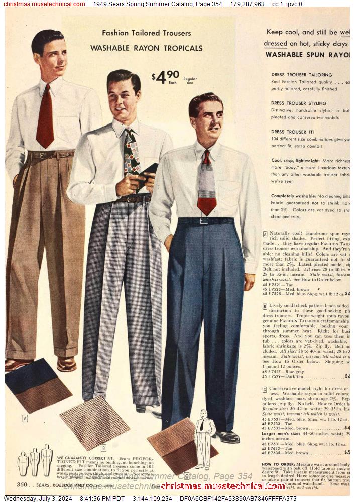 1949 Sears Spring Summer Catalog, Page 354