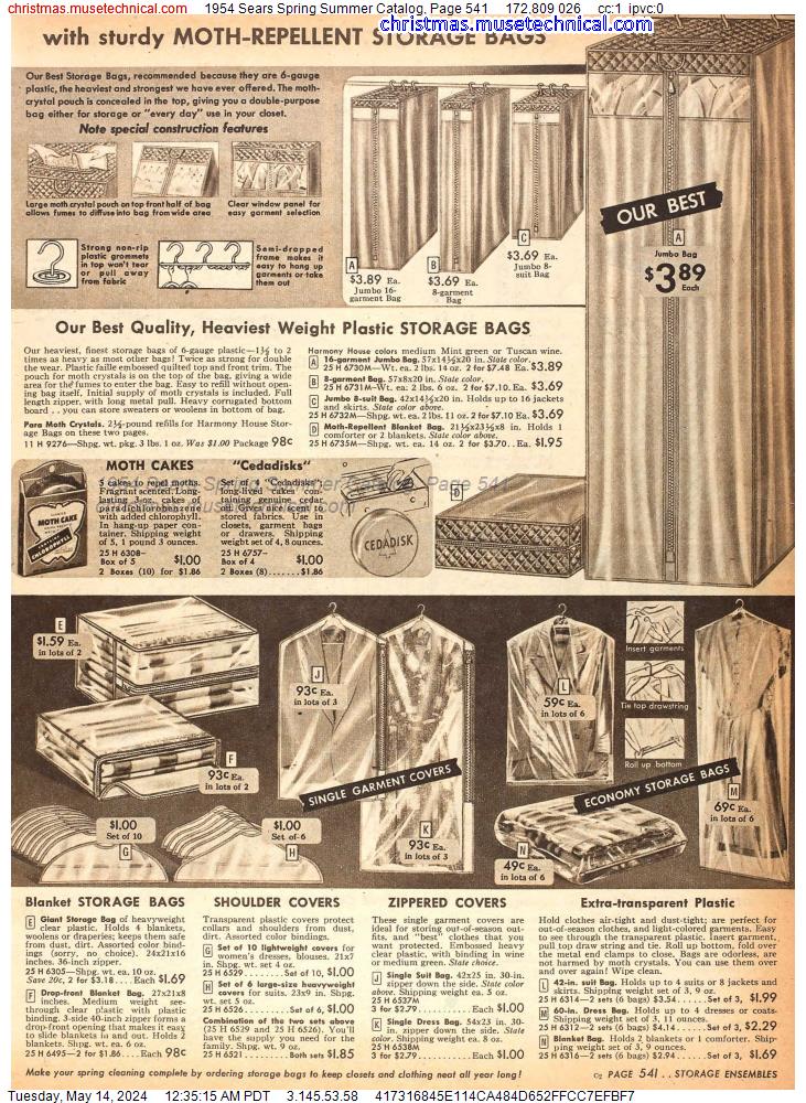 1954 Sears Spring Summer Catalog, Page 541