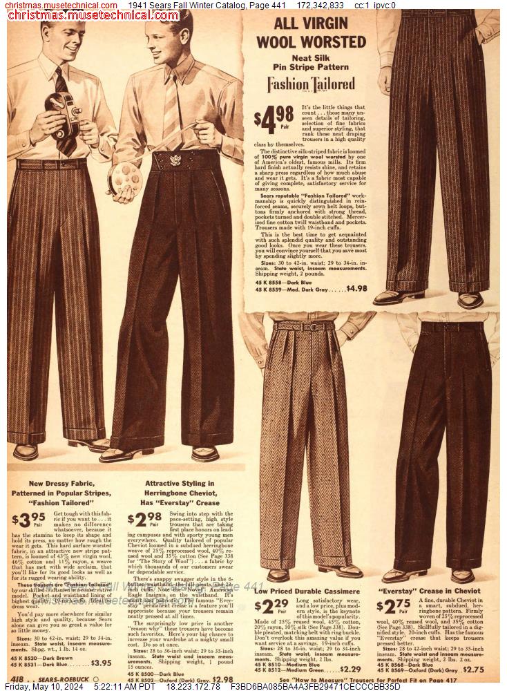 1941 Sears Fall Winter Catalog, Page 441