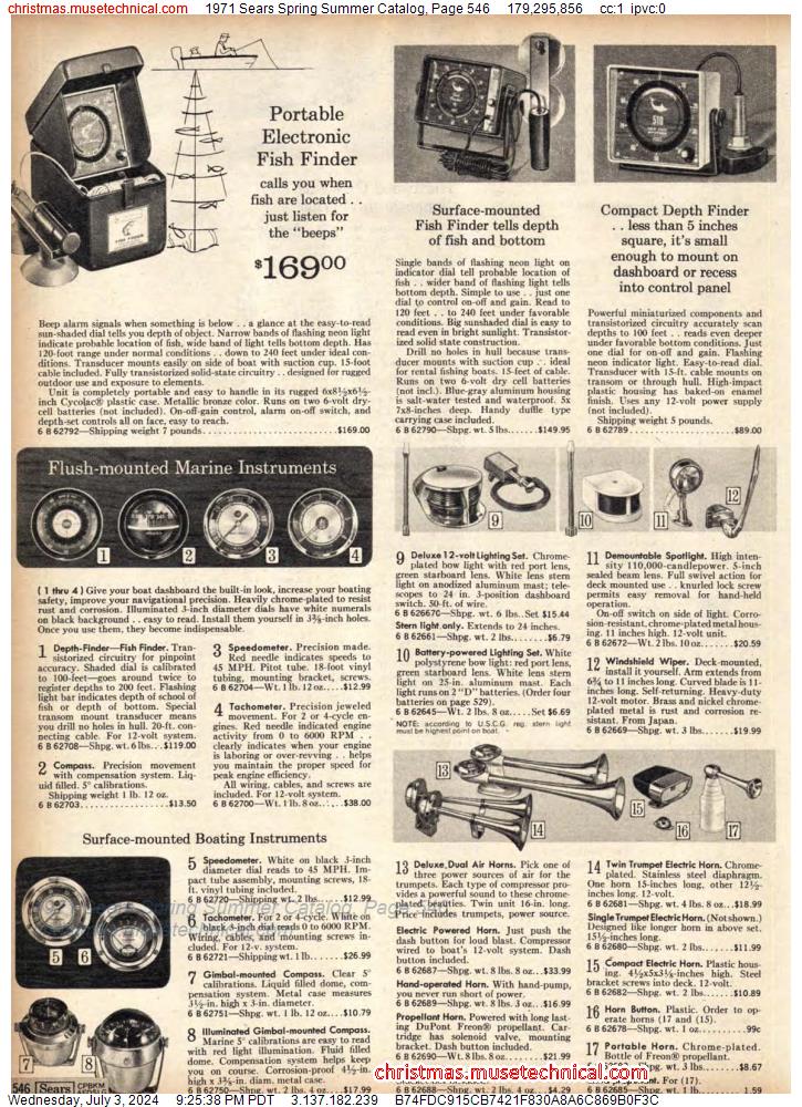 1971 Sears Spring Summer Catalog, Page 546