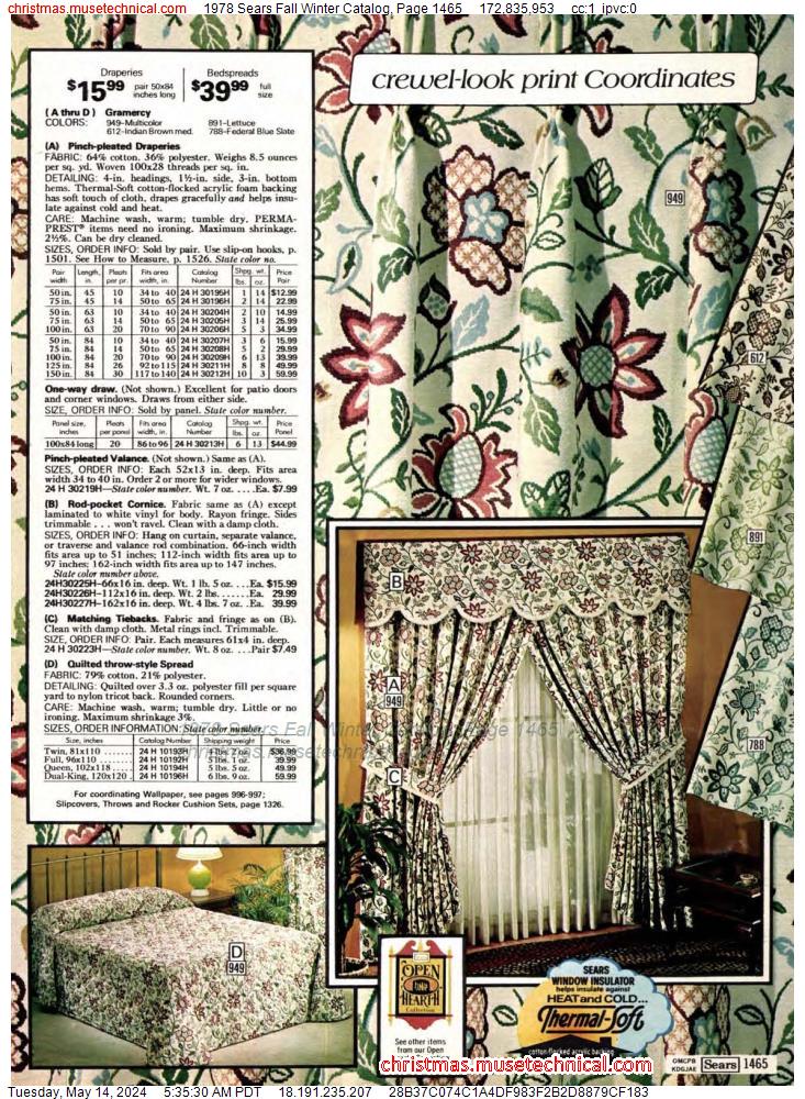 1978 Sears Fall Winter Catalog, Page 1465
