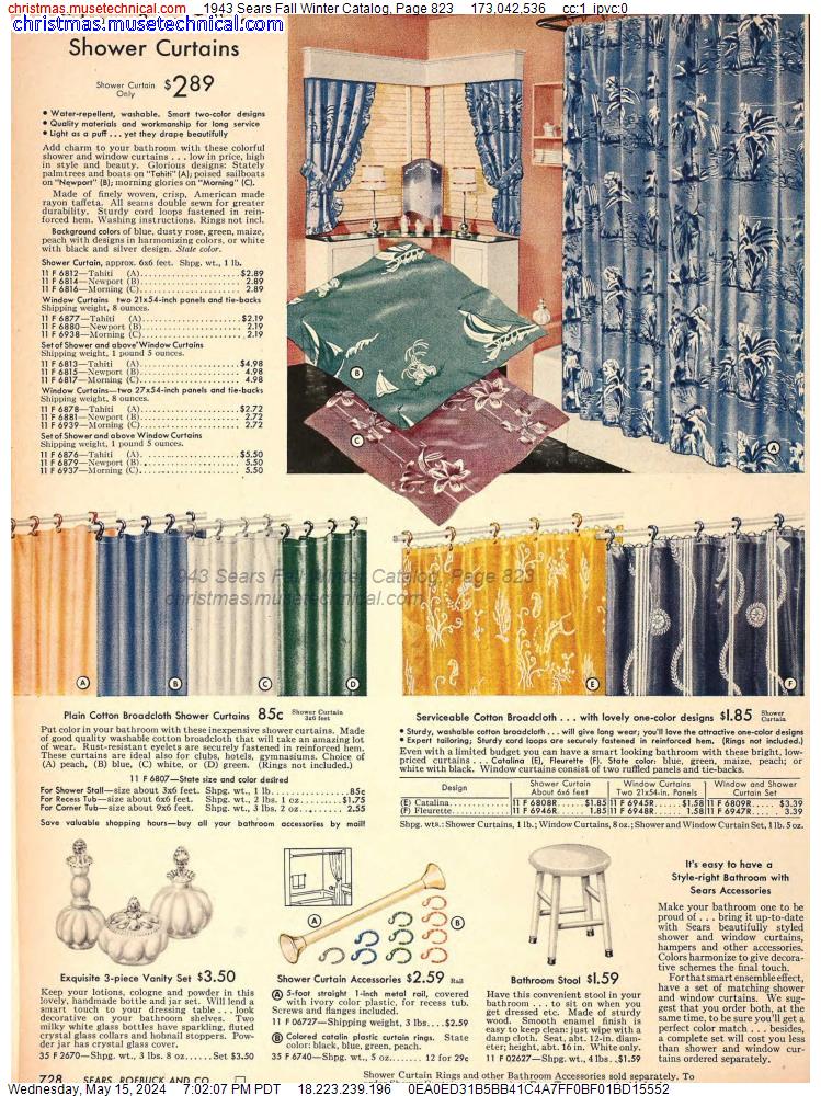 1943 Sears Fall Winter Catalog, Page 823