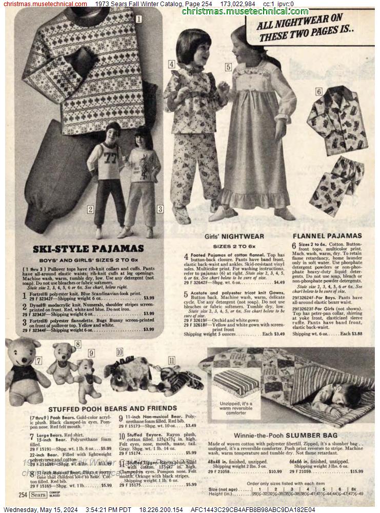 1973 Sears Fall Winter Catalog, Page 254