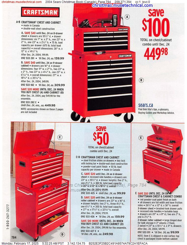 2004 Sears Christmas Book (Canada), Page 784