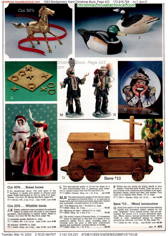 1983 Montgomery Ward Christmas Book, Page 423