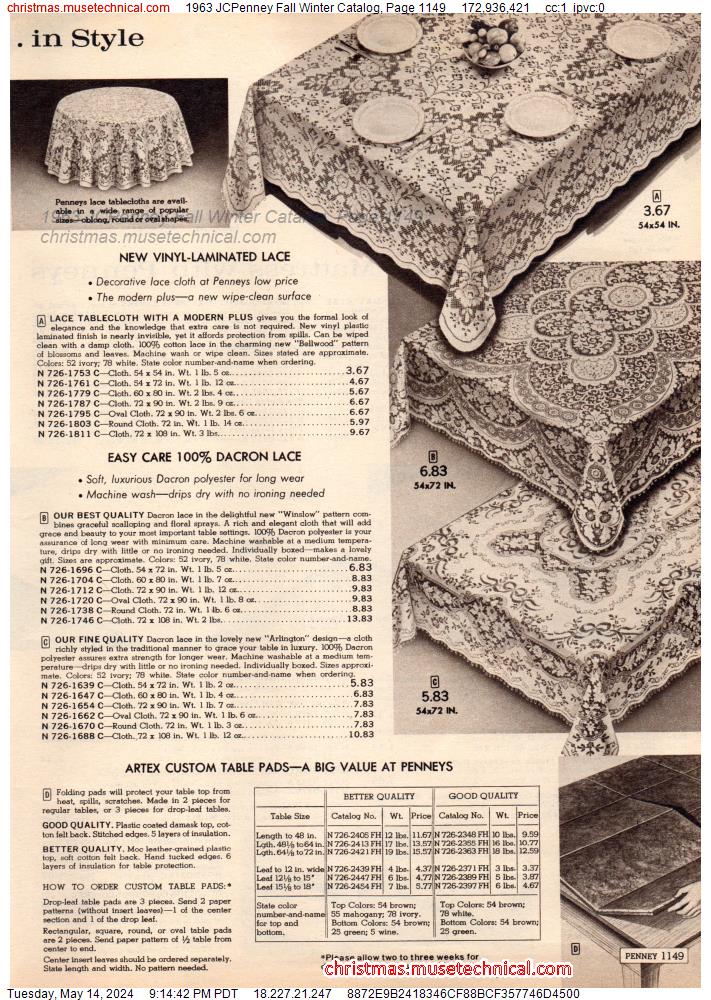 1963 JCPenney Fall Winter Catalog, Page 1149