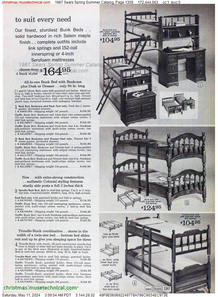 1967 Sears Spring Summer Catalog, Page 1359