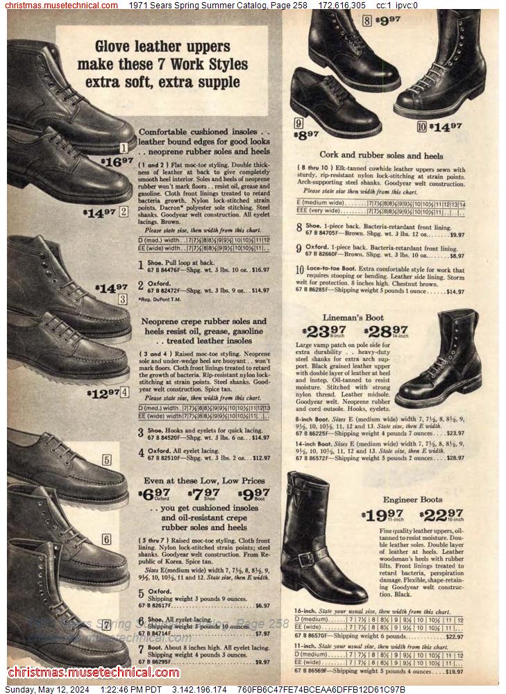1971 Sears Spring Summer Catalog, Page 258