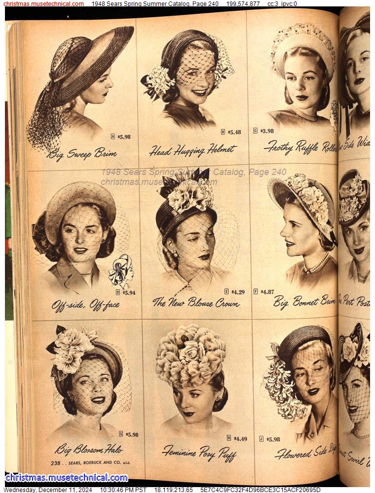 1948 Sears Spring Summer Catalog, Page 240