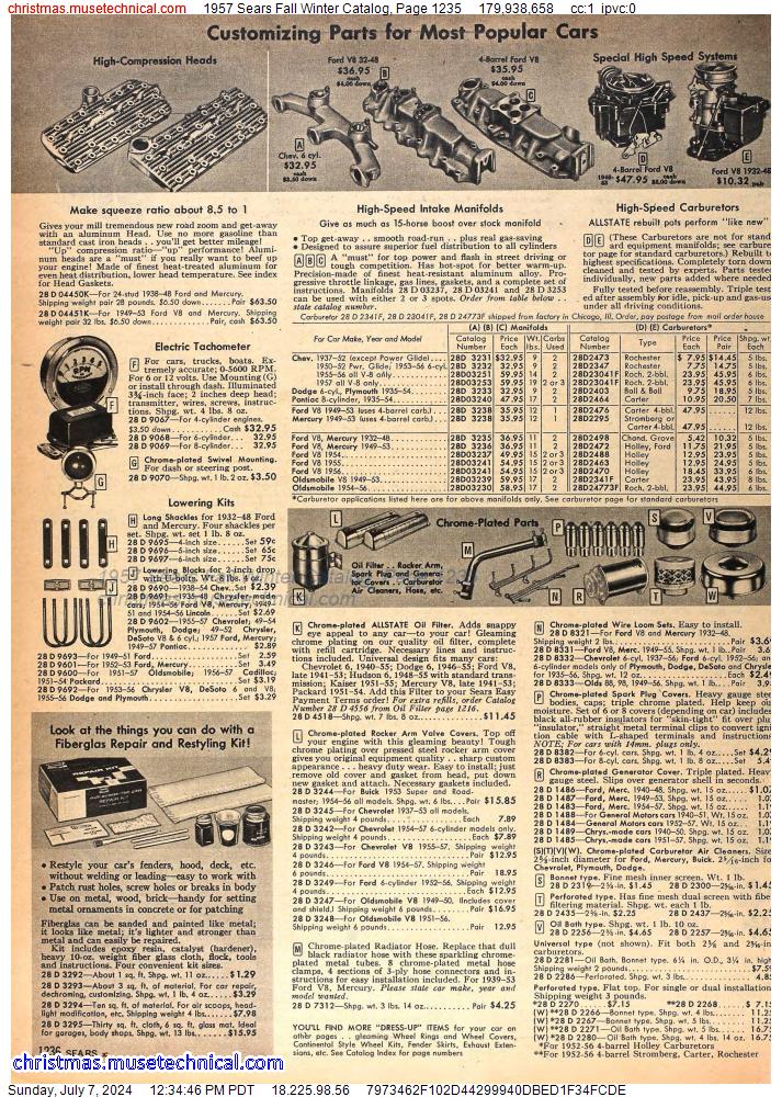 1957 Sears Fall Winter Catalog, Page 1235
