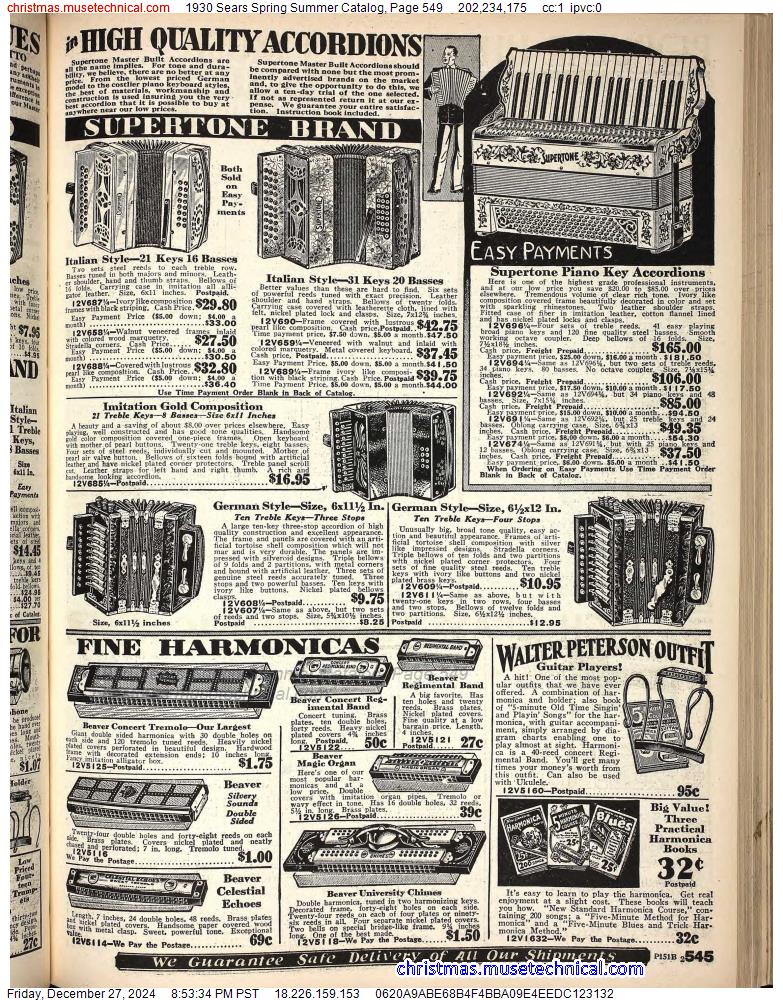 1930 Sears Spring Summer Catalog, Page 549