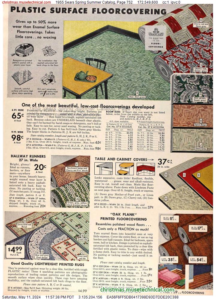 1955 Sears Spring Summer Catalog, Page 752
