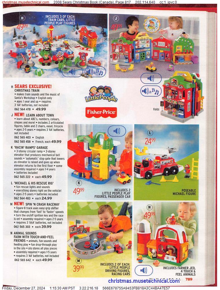 2008 Sears Christmas Book (Canada), Page 817