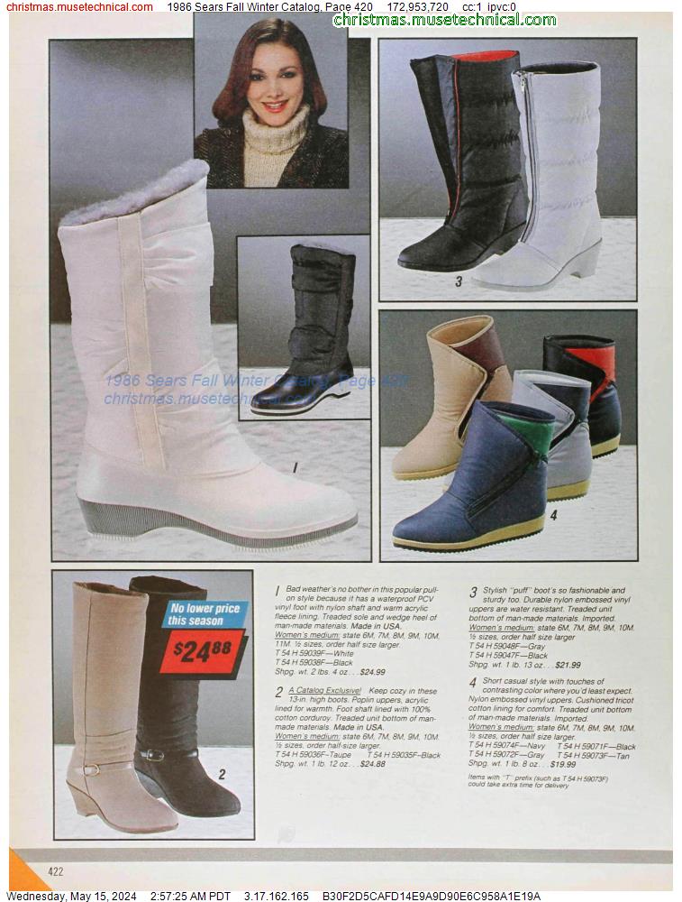 1986 Sears Fall Winter Catalog, Page 420