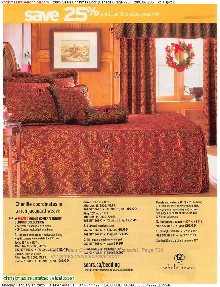 2005 Sears Christmas Book (Canada), Page 726