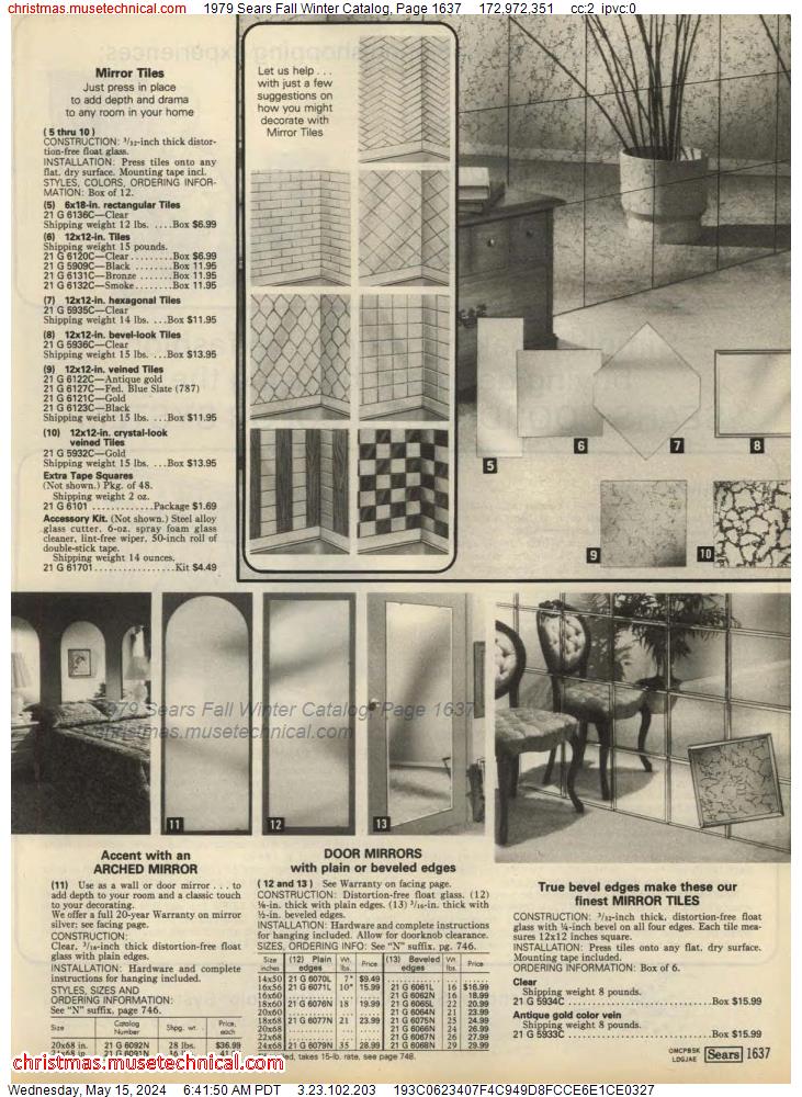 1979 Sears Fall Winter Catalog, Page 1637
