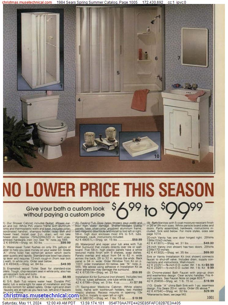 1984 Sears Spring Summer Catalog, Page 1005