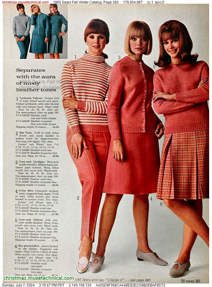 1965 Sears Fall Winter Catalog, Page 383