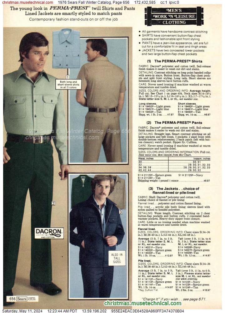 1976 Sears Fall Winter Catalog, Page 656