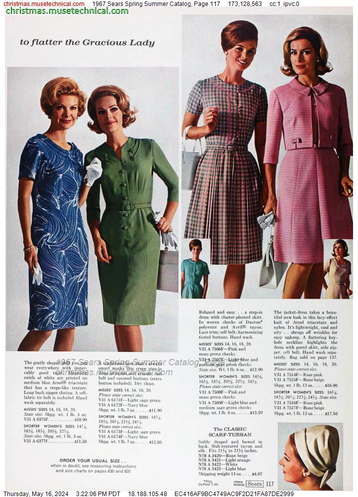 1967 Sears Spring Summer Catalog, Page 117