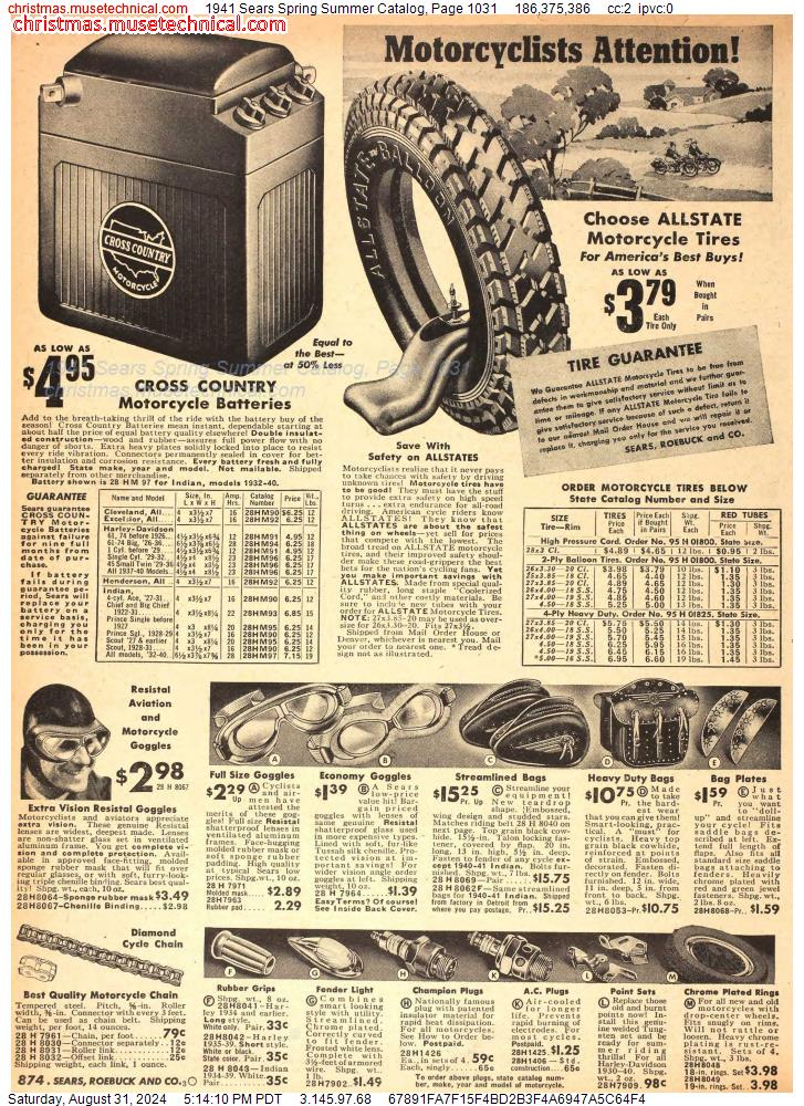 1941 Sears Spring Summer Catalog, Page 1031