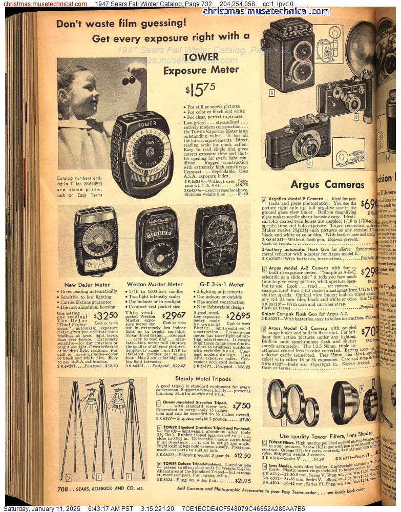 1947 Sears Fall Winter Catalog, Page 732