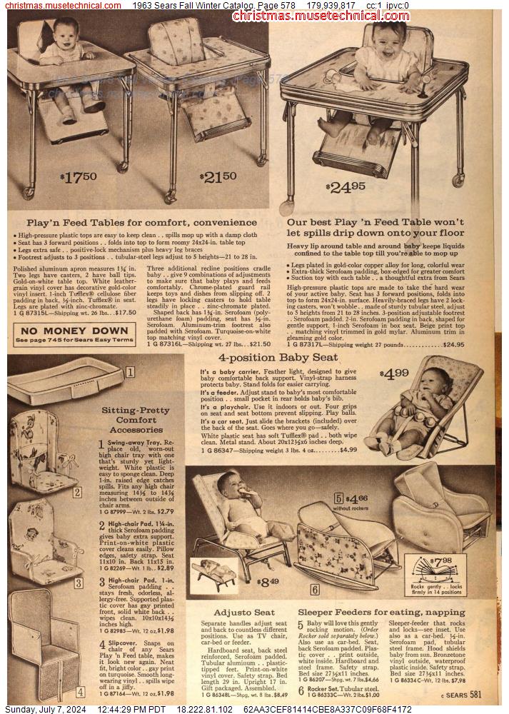 1963 Sears Fall Winter Catalog, Page 578