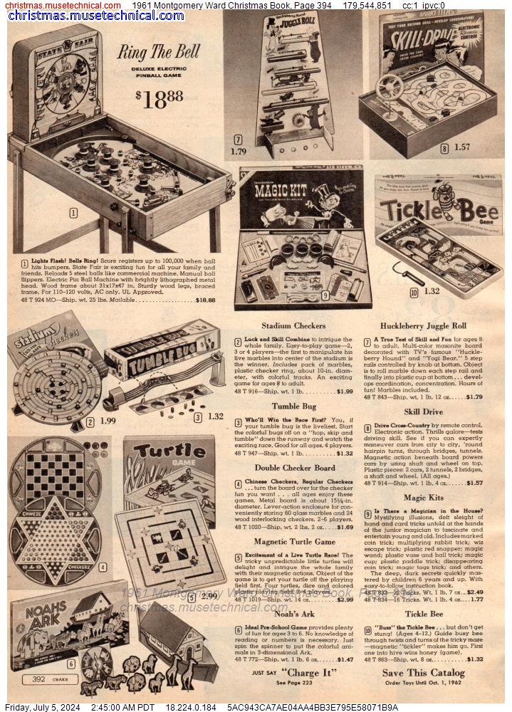 1961 Montgomery Ward Christmas Book, Page 394