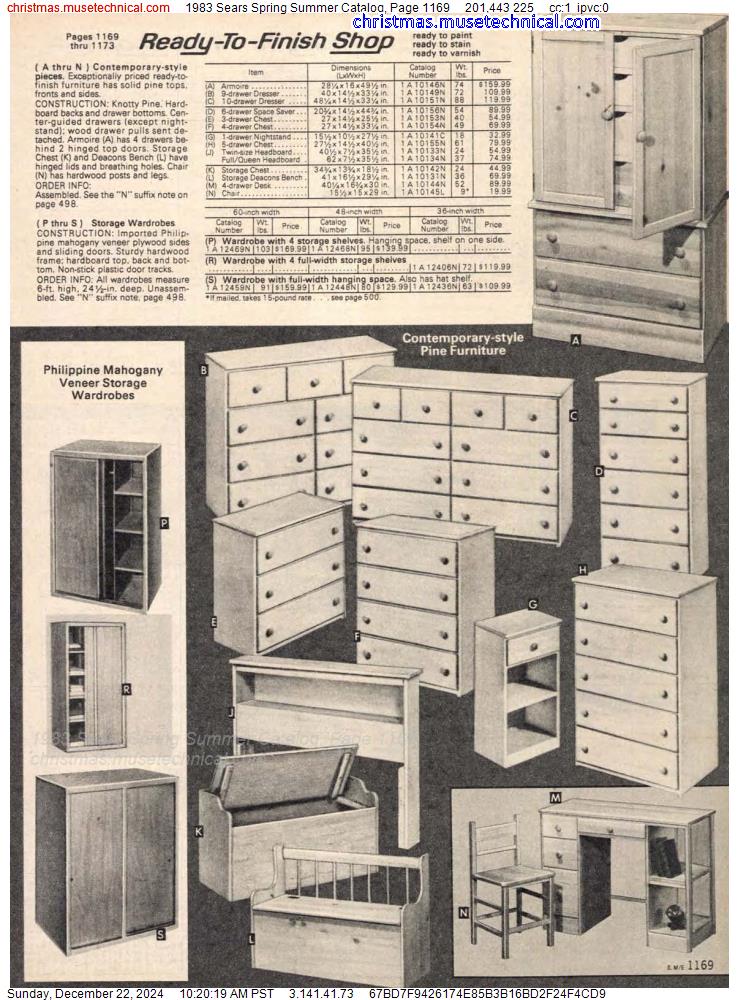 1983 Sears Spring Summer Catalog, Page 1169