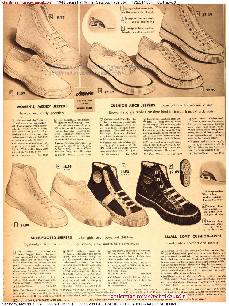 1948 Sears Fall Winter Catalog, Page 354