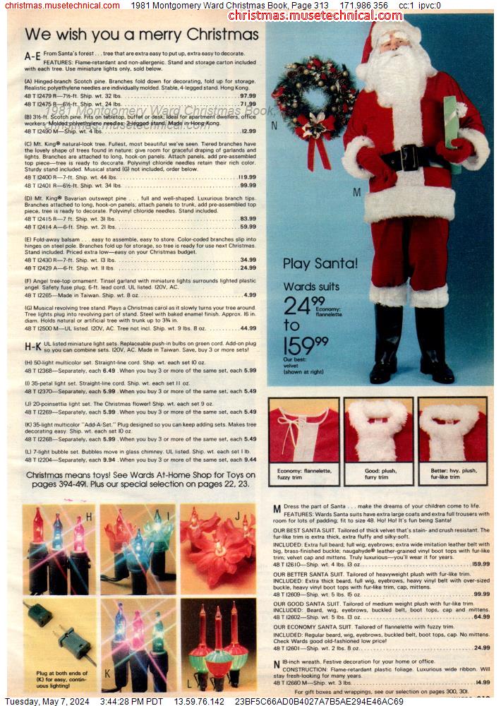 1981 Montgomery Ward Christmas Book, Page 313